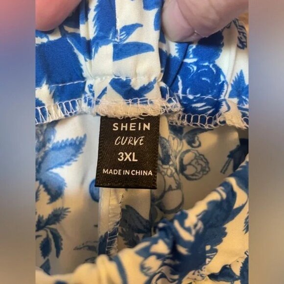 NWOT SHEIN VCAY Plus Allover Floral Print Ruffle Hem Skirt - Picture 4 of 8